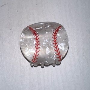 Baseball hair claw clip. Never worn